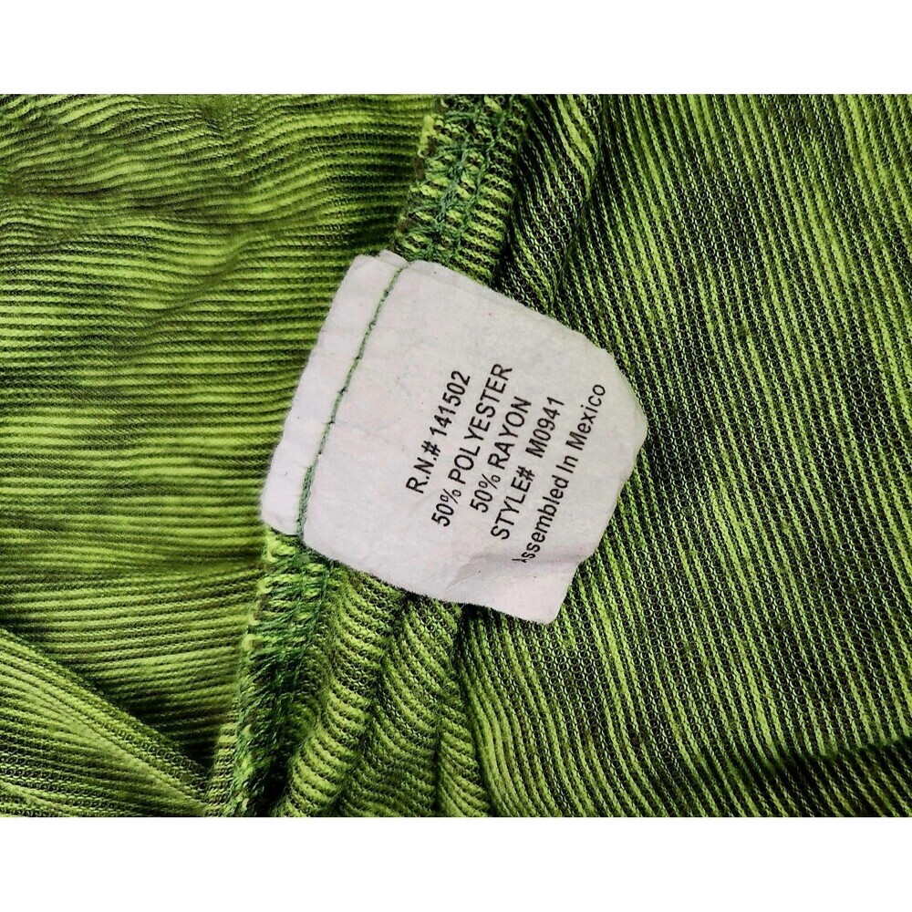 EVcR Womens Green Yellow Sleeveless Razorback Tank Top Cotton Size XL image 6